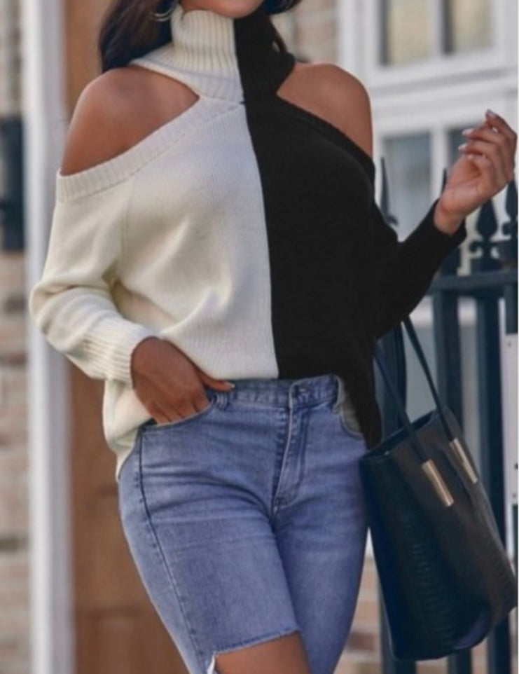 The double cold shoulder sweater!!!!